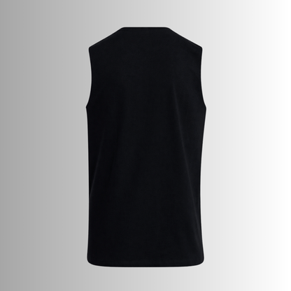 Remera sin mangas de algodón Pima para hombre — vista trasera